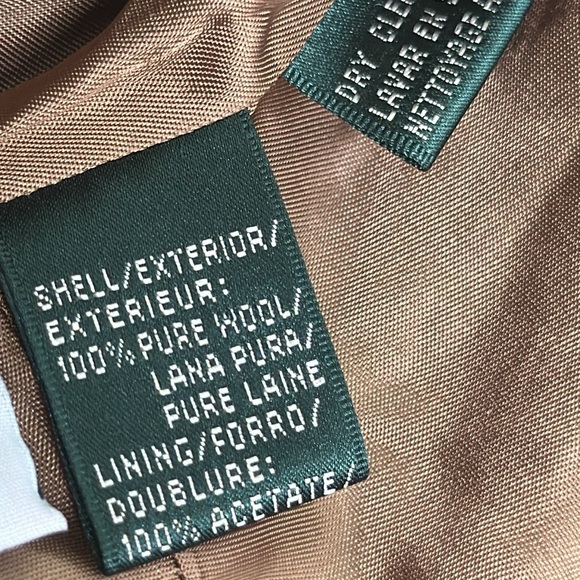 Lauren Ralph Lauren lamb wool houndstooth plaid zip up riding jacket si… - Picture 10 of 10